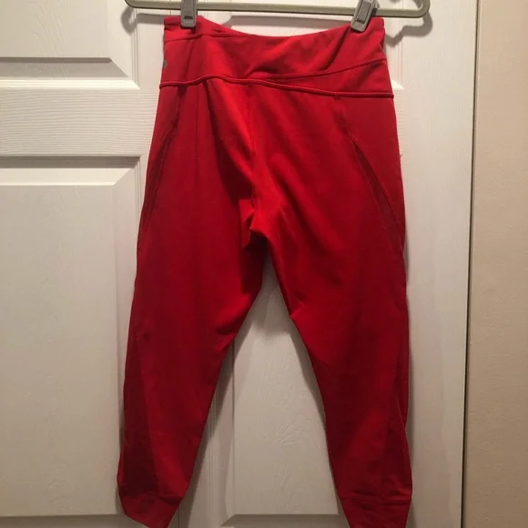 Zella Red Mesh Leggings - Picture 6 of 9